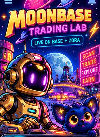 Moonbase Trading Lab, live on Base + Zora